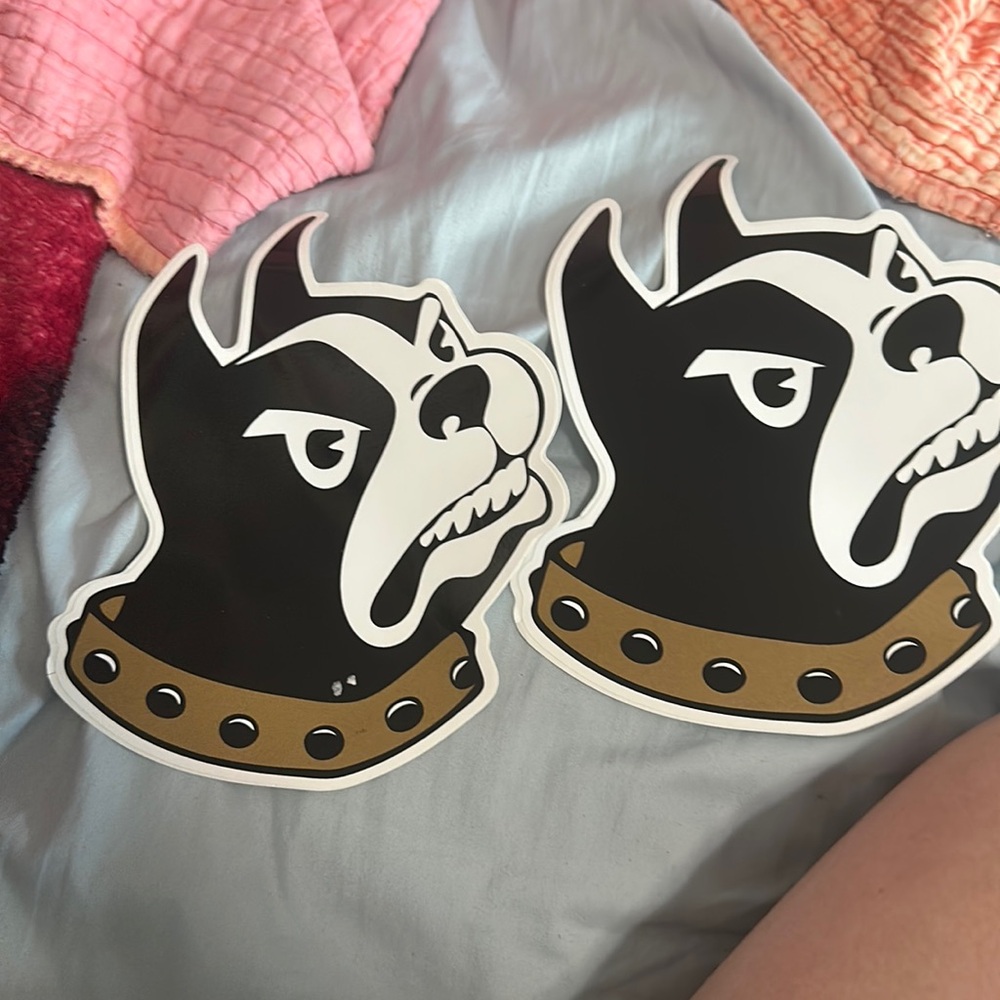 2 Wofford terrier College stickers.